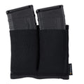 IDOGEAR 500D Nylon Black Tactical 5.56 Mag Pouch Elastic Double Mag Holder Molle Combat Magazine Pouch for M4 Magazines