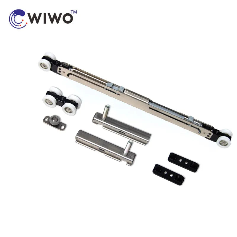 Cabinet Double Soft Closing Sliding Glass Door Hanger Roller Wheels/damper