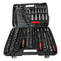 216-Piece Professional Mechanic's Tool Set Durable Carbon Steel Ratchet Wrenches Sockets Screwdrivers Hand 1 Set for Home MegaBDM
