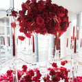 Wedding Decoration New Striped Tall Cone clear Glass Vase