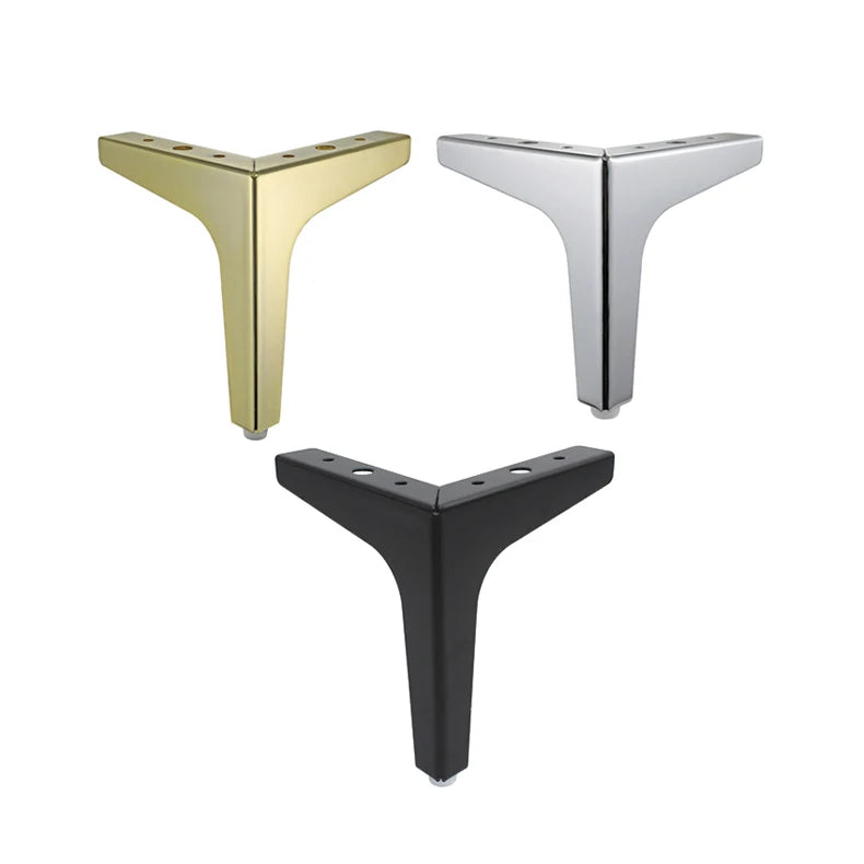 WELLTOP Modern Gold Chrome Iron Furniture Legs for Table Sofa Cabinet Use in Bedroom Dining Living Room & Hotel WT065