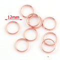 Small Double Loops Split Key Ring 12mm Rose Gold Key Ringspurse Key RingRound Wholesale Keyrings for DIY Wallet Accessories