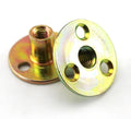 M6 M8 M10 M12 Climbing Wall Furniture Connector Iron Round Base Three Holes T Nut