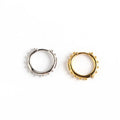 INS Trendy Fashion Silver Earring Jewelry 925 Sterling Silver Gold Plated Cross Design huggies Hoop Earrings for Women MegaBDM