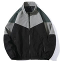 Wholesale Custom High Quality Loose Dropped Shoulder Jacket for Men Color Block Sport Wear Baseball Jacket