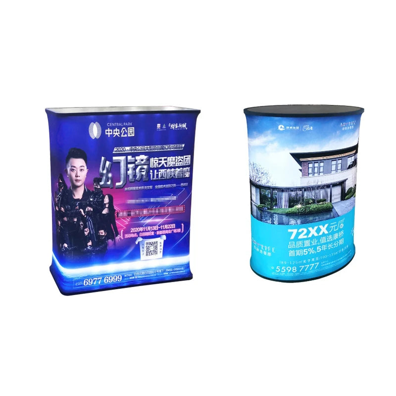 FEAMONT Printed Aluminum Promotion Desk Reception Showcase Counter for Trade Show Exhibition Sports Advertising Table