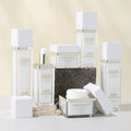 30ml 50ml 80ml 100ml 30g 50g Custom Painting Cosmetic Packaging Container square Rose Gold Acrylic Pump Bottle
