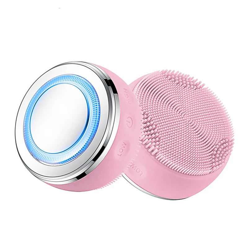 Private Label Ipx7 Waterproof Electric Usb Rechargeable Face Brush Deep Cleansing Silicone Facial Brush