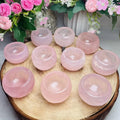Natural Rose Quartz Mug Healing Gemstone Hand Carved Rose Quartz Tea Cup Crystal Bowl for Gift