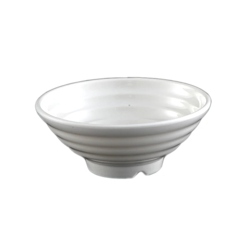 Restaurant Dinnerware Japanese Ramen Serving 8 Inch White Round Melamine Noodle Bowl