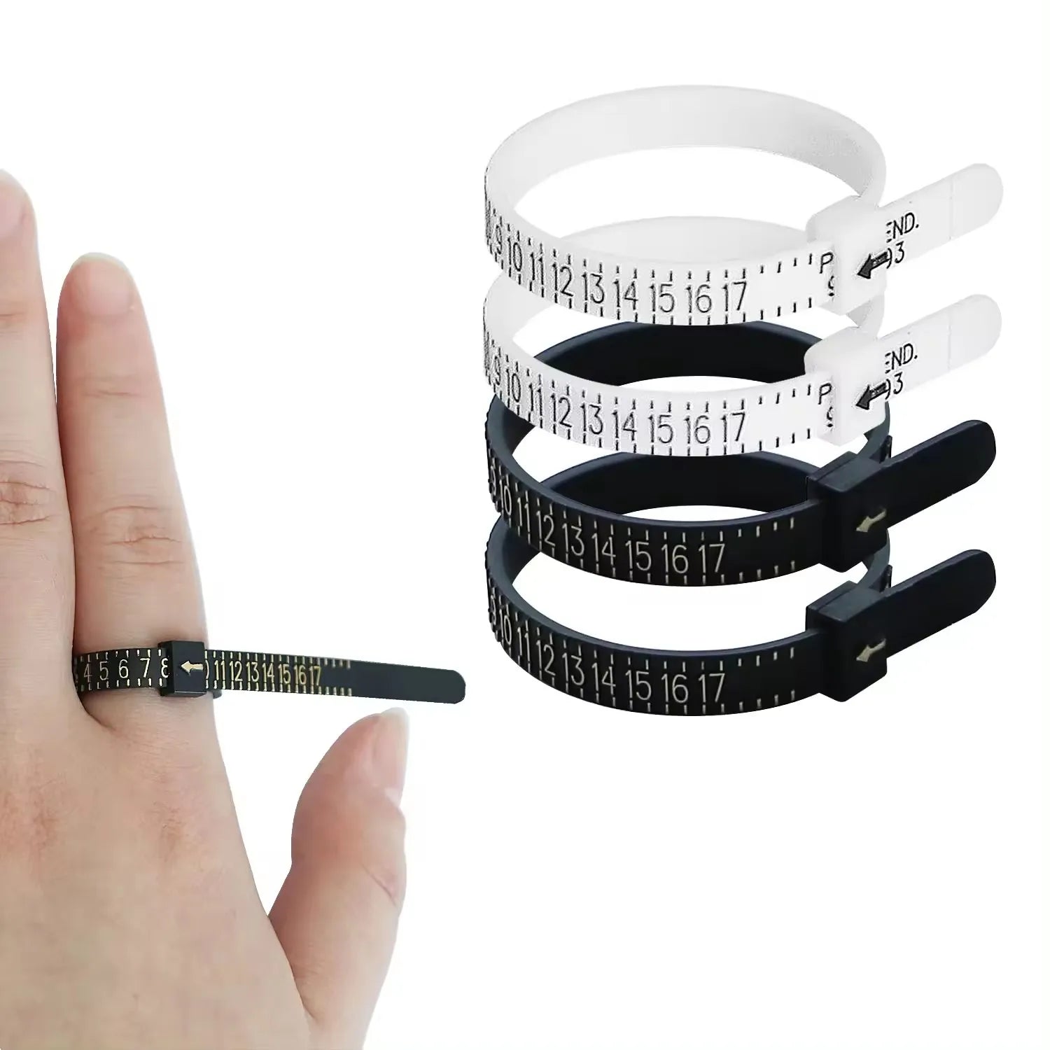 Hot Sell Ring Sizer Measuring Set Reusable Finger Size Gauge Measure Tool Jewelry Sizing Tools