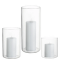 Handmade Classic Design Borosilicate Glass Hurricane Candle Holder Cylinder Style for Home Decoration at Christmas