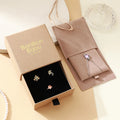 Custom Logo Paper Jewelry Box Pchon Bijoux With Elegant Packaging for Ring Earring Necklace Packing