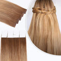 Wholesale Double Drawn Hair Tape Extensions Raw Indian Extention Hair Human Raw Brazilian Tape in Hair Extensions Curly Vendors