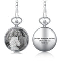 3D DIY Smooth Custom Cheap Black Laser Engraving Modern Quartz Pocket Watch with Alloy Strap for Men