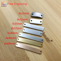 Free Laser Engrave 30pcs Stainless Steel Rectangle bar Connectors-custom logo or Design- Rectangle Pendant
