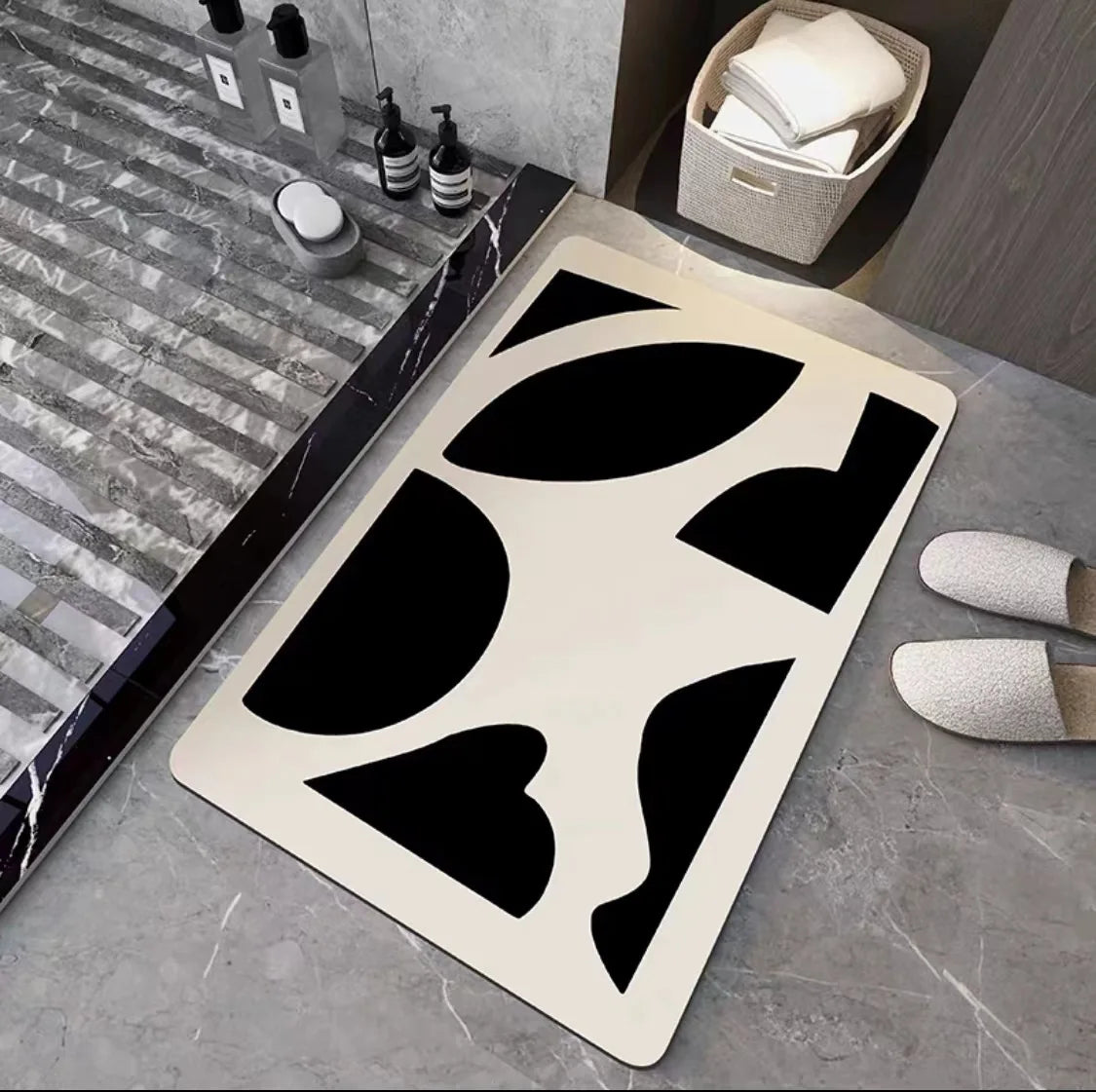 Super Absorbent Bath Mat Quick Drying Bathroom Rug Non Slip Diatom Mud Mats