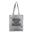 Custom Silver Dupont Tyvek Eco Paper Shopping Bags with Inside Cotton Lining Durable Eco-friendly Recycled Reusable Custom Logo