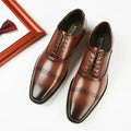 Wholesale Custom Logo Men's Big Size Genuine Leather Dress Shoes Pointed Toe Wedding Style for Autumn Business Office