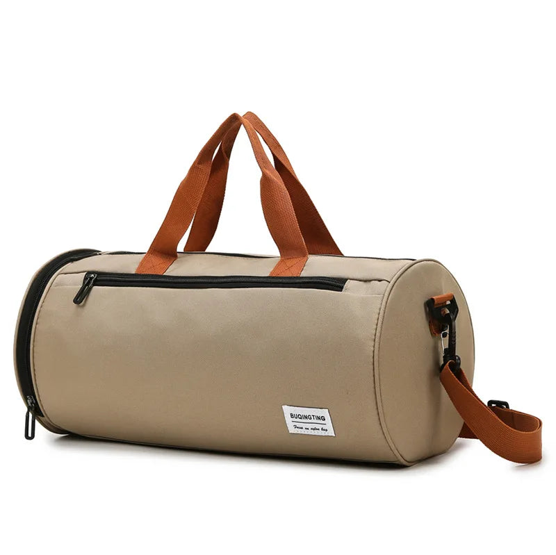 2026 Custom Logo Large PU Canvas Yoga Tote Bag Wholesale Separated Waterproof Gym Portable Travel Luggage