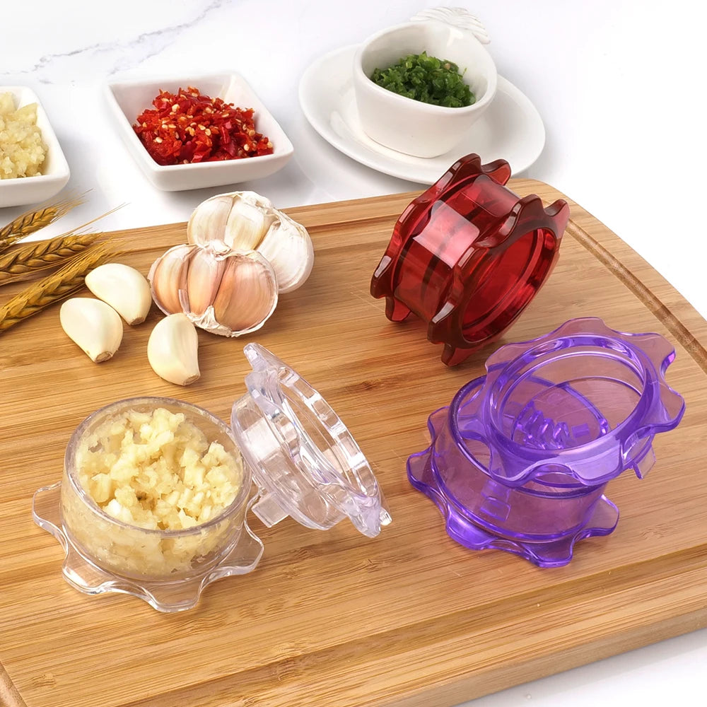 PP Garlic Press Mincer Multifunctional Garlic Ginger Herb Nuts Garlic Press Kitchen Mincer Grinder