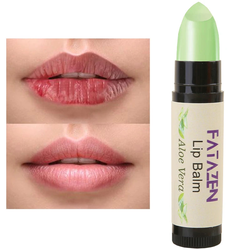 FATAZEN Lip Care Organic Aloe Vera Lip Balm Chapstick  Fruit Vegan Private Label Custom Logo  Aloe Vera Lip Balm  Stick