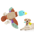 Custom Small Medium Puppy Interactive Durable Plush Pet Toy With Squeaky Stuffed Parrot With Rope Leg Dog Chew Toys