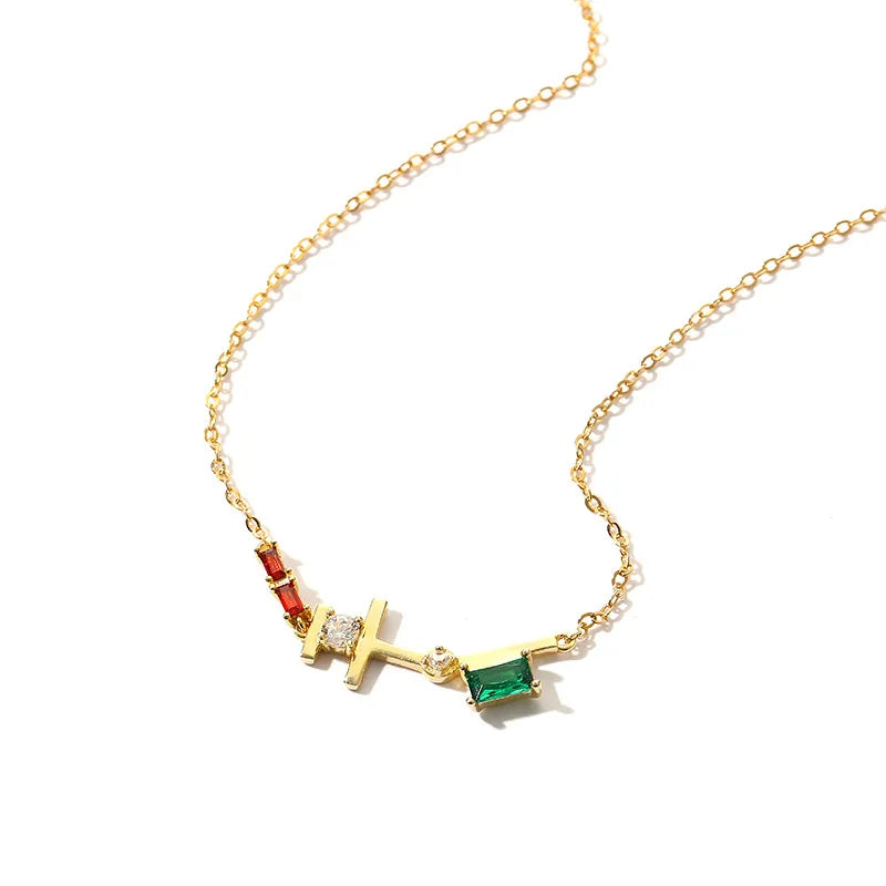 18k GOLD Ultra Thin Ice Out Stone Tiny Delicious Women Choker Necklace