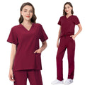42021 Nursing Jogging Pants Uniform Hospital Doctor Scrubs Clothes Short Sleeve Medical Hospital Uniform Nursing Scrubs Uniform