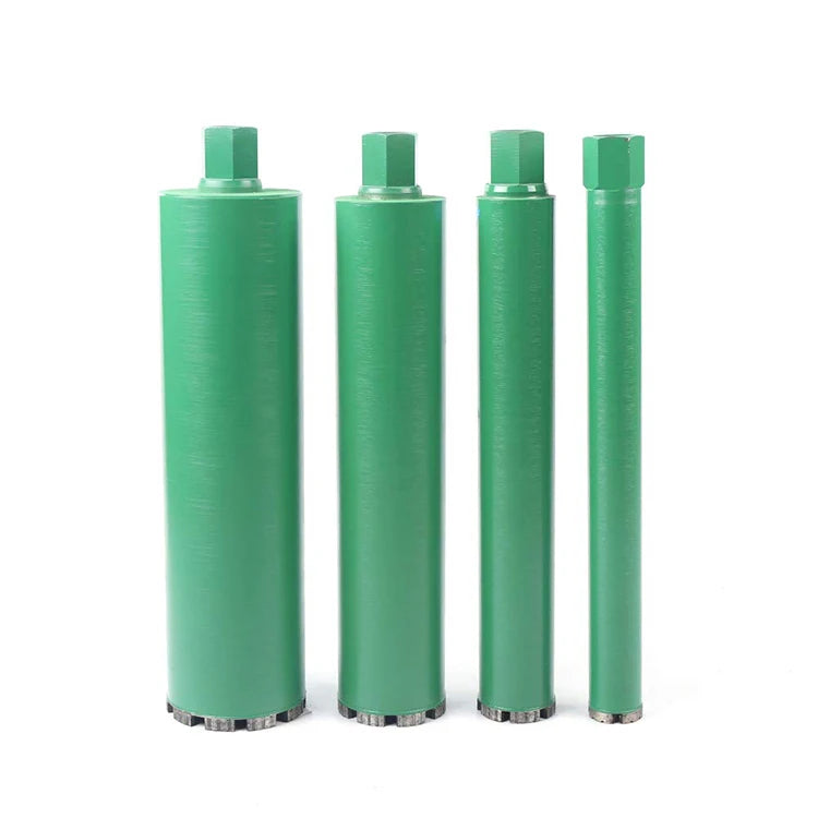 DZ 4pcs Steel Core Drill Bit Set 1.73" 2.5" Wet Diamond for Concrete Straight 22mm Thread Diameter for Masonry Plastic Drilling