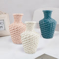 Small Nordic Anti-Shattering White Table Plastic Flower Vase Arrangement Home Decor