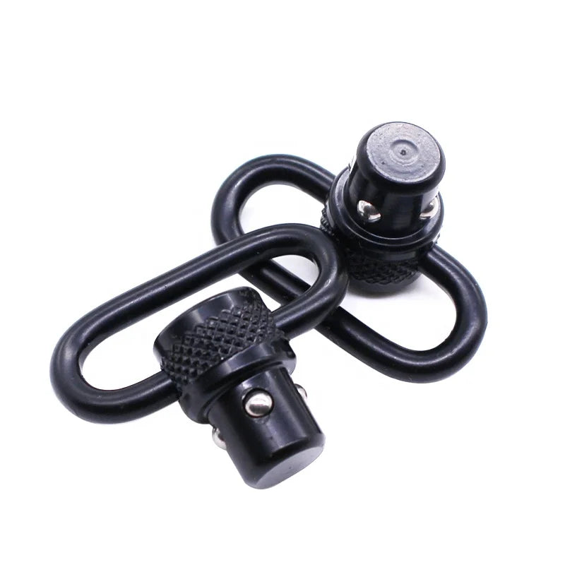 Durable 1" Black Stainless Steel Tactical Push Button QD Sling Swivel with Custom Logo Hunting Accessories