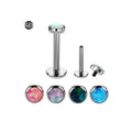 G23 Titanium Opal Lip Rings 16G Internal Thread Stud Body Jewelry Children's Engagement Piercing Jewelry with Ball Pattern
