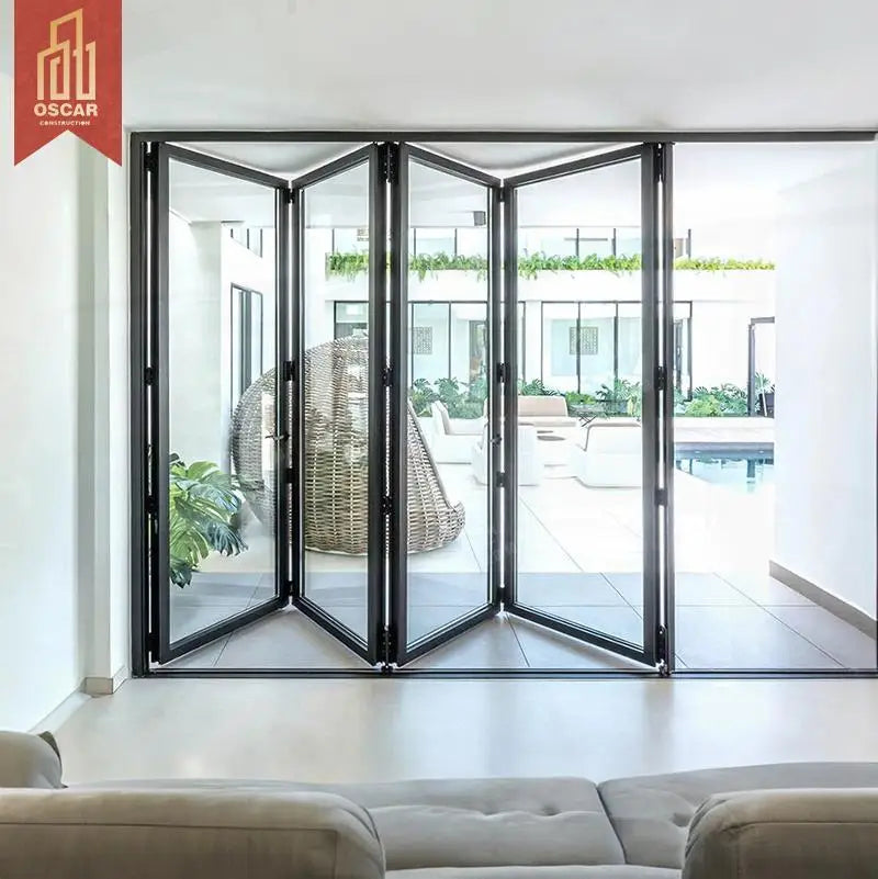 L Patio Balcony Conservatory Modern Sleek Design Slim Profile Alternative to Sliding Hinged Doors Wholesale Dealers Folding Door