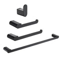 Black Towel bar Set 4 -piece Stainless Steel Bathroom Accessories Wall Mounted Home Towel Rack Toilet Paper Tissue Holder Set