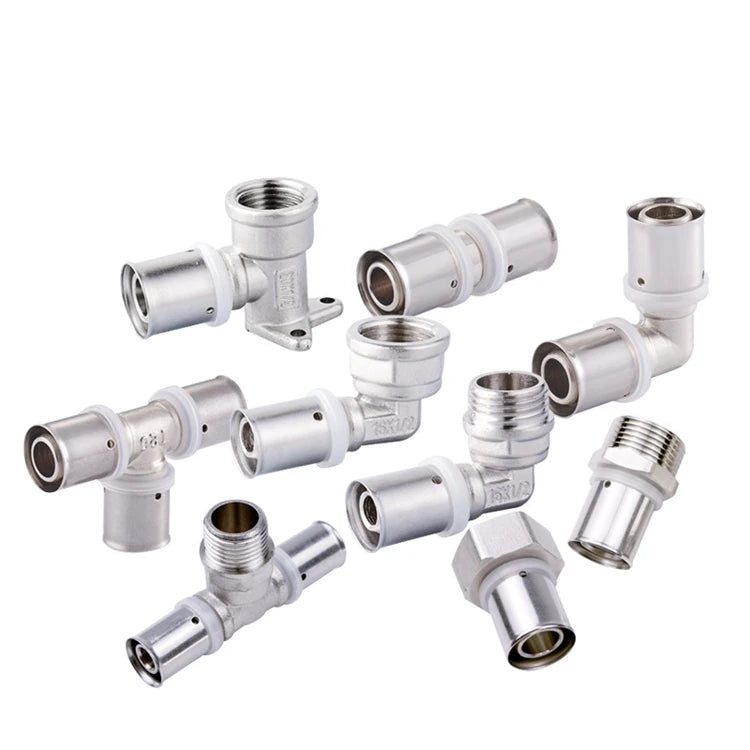 Wholesale PEX Al PEX Pipe Brass Fittings Plumbing Water Pipe Brass Press Fittings for Aluminum Plastic Tube
