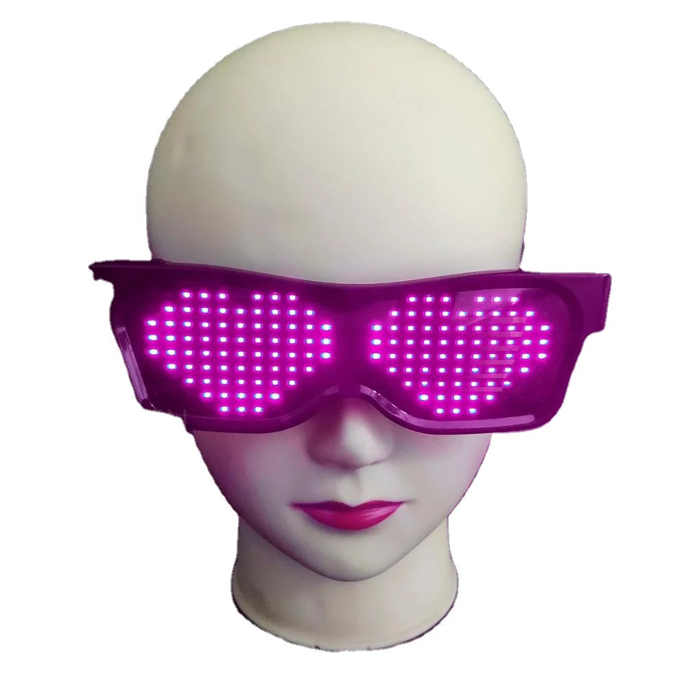 Program Led Wireless Party Glasses Rechargeable Led USB Glasses