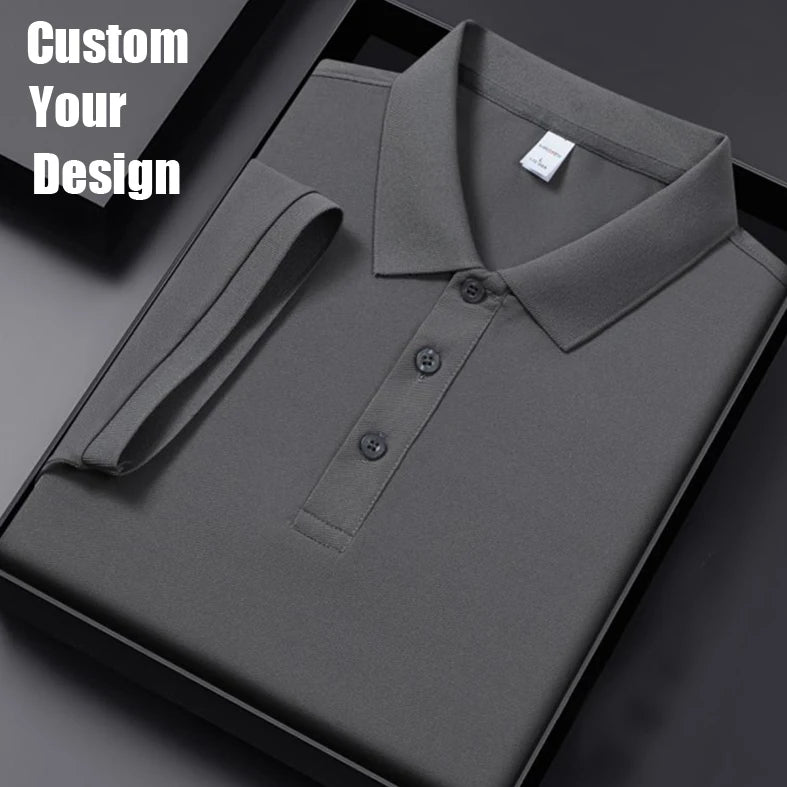 Wholesale High Quality Casual Polo Shirt 100% Cotton Knitted Original Polo TShirt Custom Print logo Golf Shirt T-shirt for Men