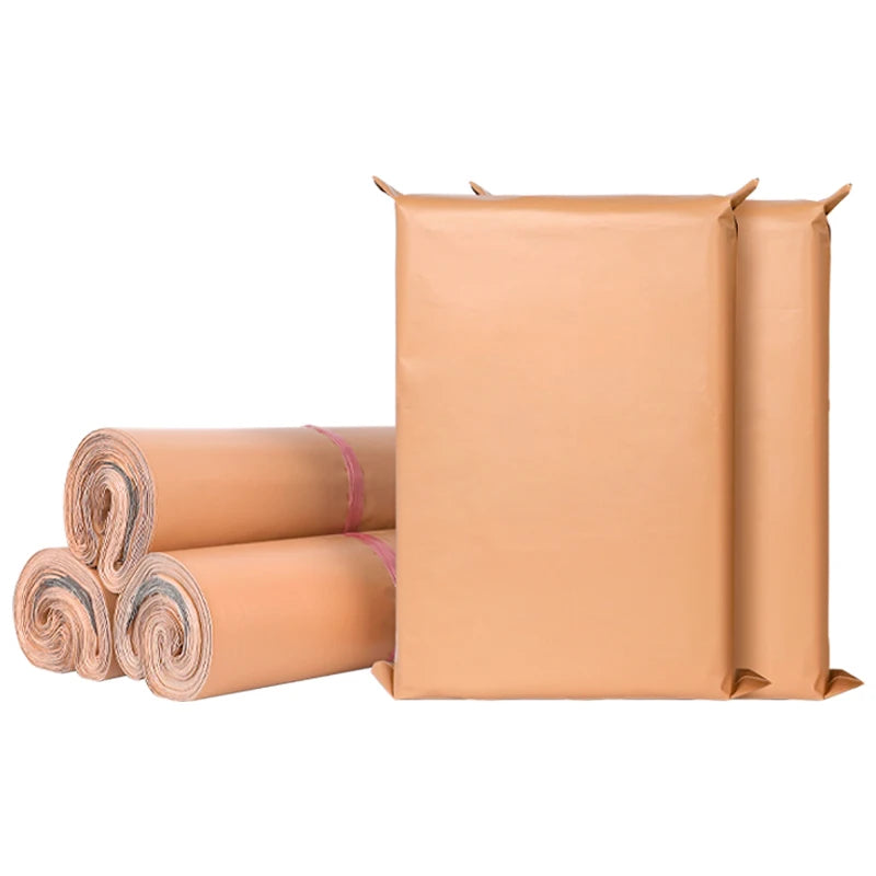 Guandu Biodegradable Waterproof Matte Peach Poly Mailers Custom Size Logo Printing Durable Shipping Packaging Bags for Clothes