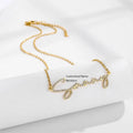 Personalised 18K Gold Plated Stainless Steel Custom Name Pendant Necklace Jewelry Gift for Women