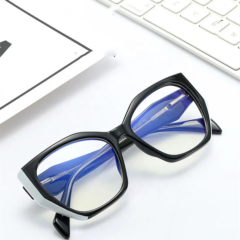 Wholesale Latest Fashion Oculos High End Insert Cp Core Legs Glasses Oversized Anti Blue Ray Optical Eyeglasses Frames