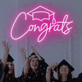 Congrats Grad Custom Neon Sign Flexible LED Display IP65 Waterproof Graduation Decoration LED Neon Sign Neon Lights for Party