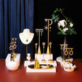 Low MOQ Leather Velvet Jewelry Display Stand for Earrings & Necklaces Custom Logo Options 4.5x13cm Jewelry Counter Display