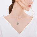 Sterling Silver Rhodium Plated Life Tree Crystal Zircon Pendant Female Factory Wholesale Fashion 5A Cz Silver Link Necklace