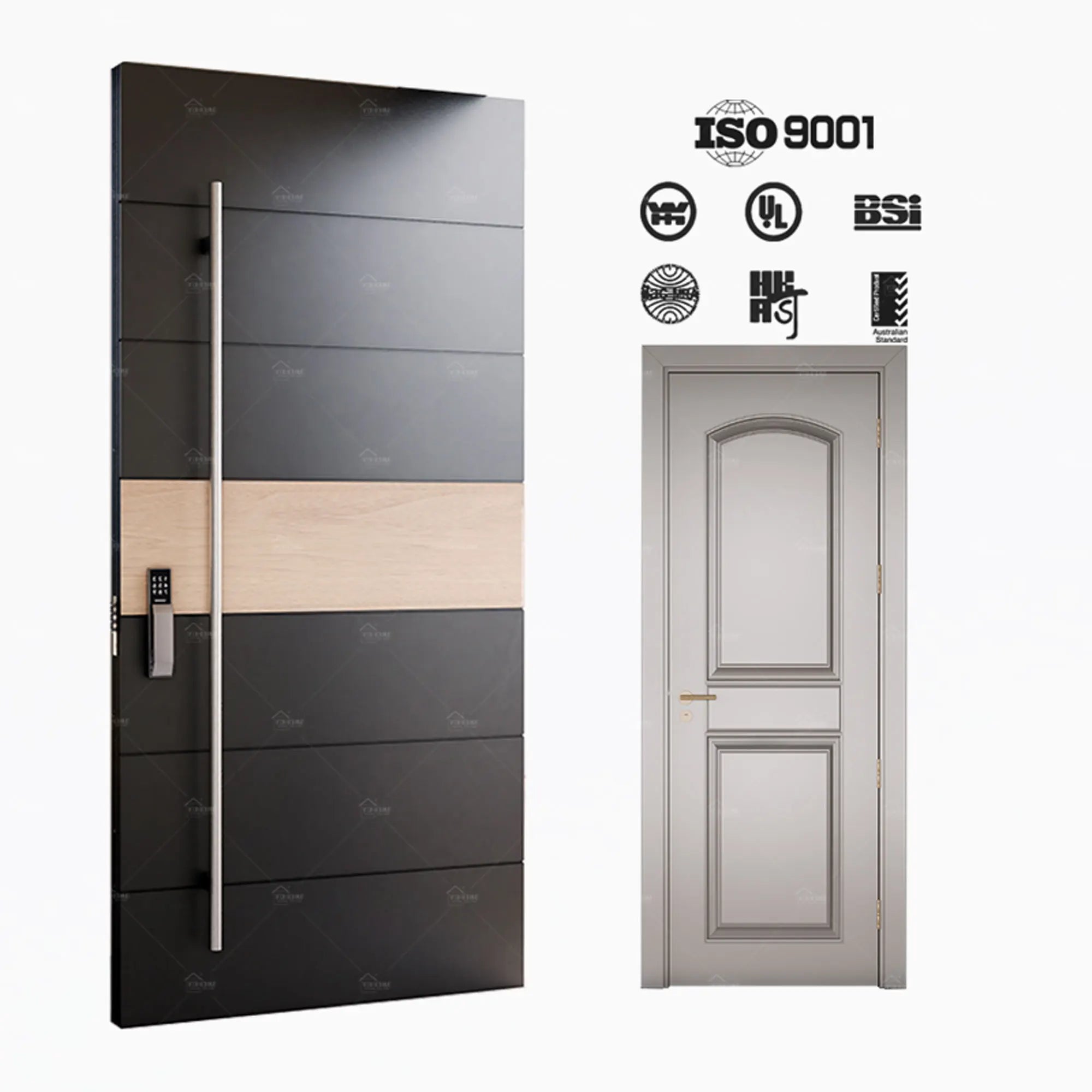 Foshan Yohome Luxury Villa Home Cast Aluminum Pivot Entrance Door Stainless Steel Front Security Exterior Doors