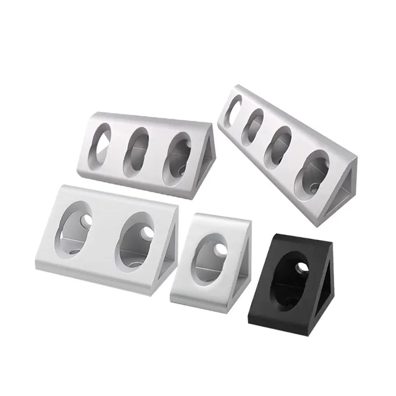 Hot Sale Black 3 Corner Bracket 40160 40120 4080 4040 Triangle Aluminum Bracket Corner Bracket for Aluminum Profile