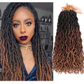 2023 Wholesale Synthetic 18 Inch Faux Locs Crochet Braid Extensions Afro Hair Styles Goddess Crochets Hair for Woman