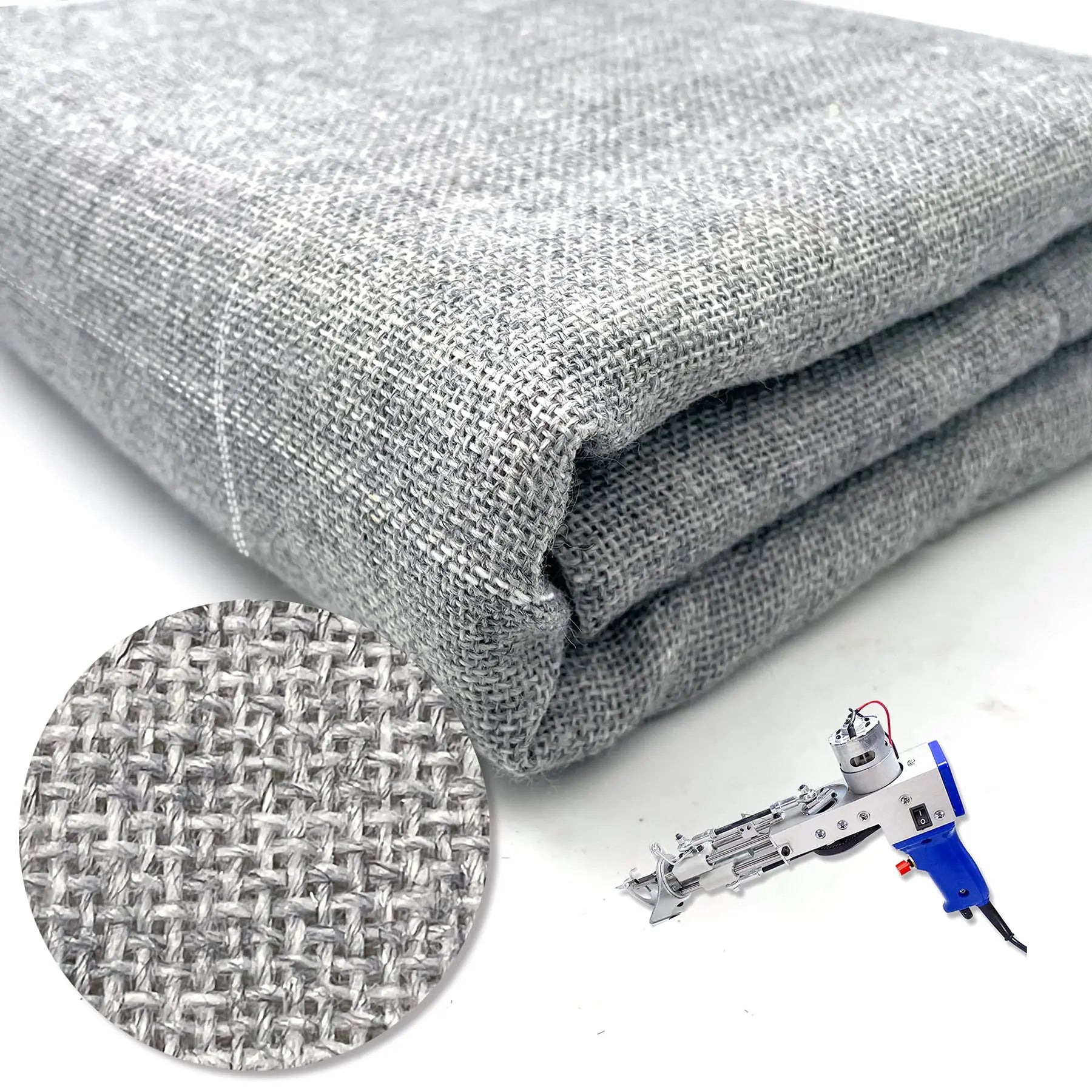 High Quality Grey Tufting Cloth 100 % Polyester Monks Cloth Primary Tufting Cloth