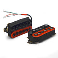 Adjustable Metal Double Coil Electric Guitar Pickups Humbucker Punk Neck/Bridge Pickup Black and Red