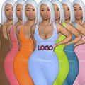 Summer Dress 2022 Custom logo Mini  Womens Dresses Casual Lady Elegant Knitted Maxi Ladies Bodycon Dress